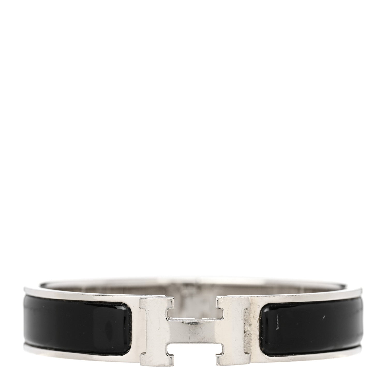 Hermes Enamel Narrow Clic Clac H Bracelet PM Black 1 of 4