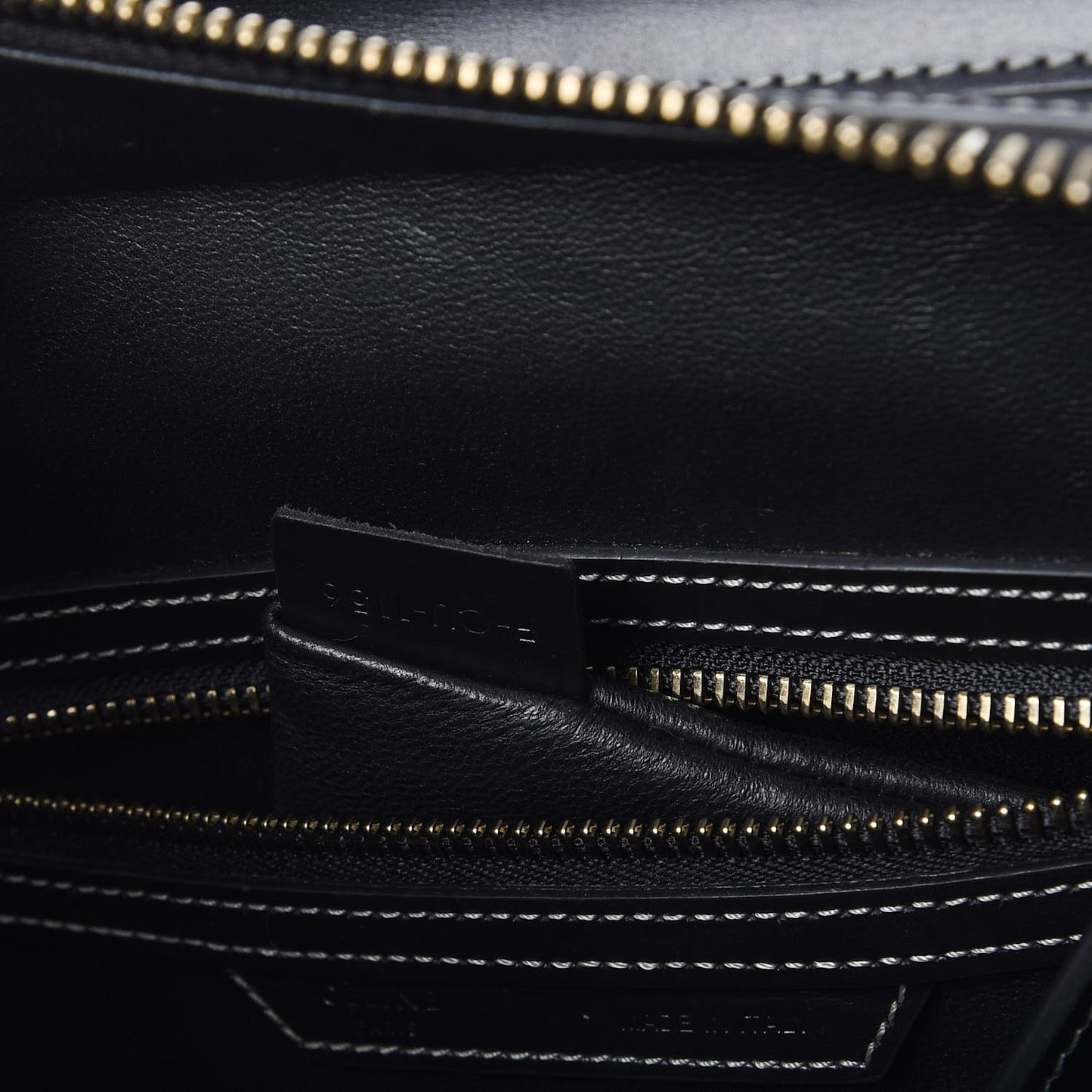Glazed Calfskin Micro Tri-Color Luggage Dark Blue