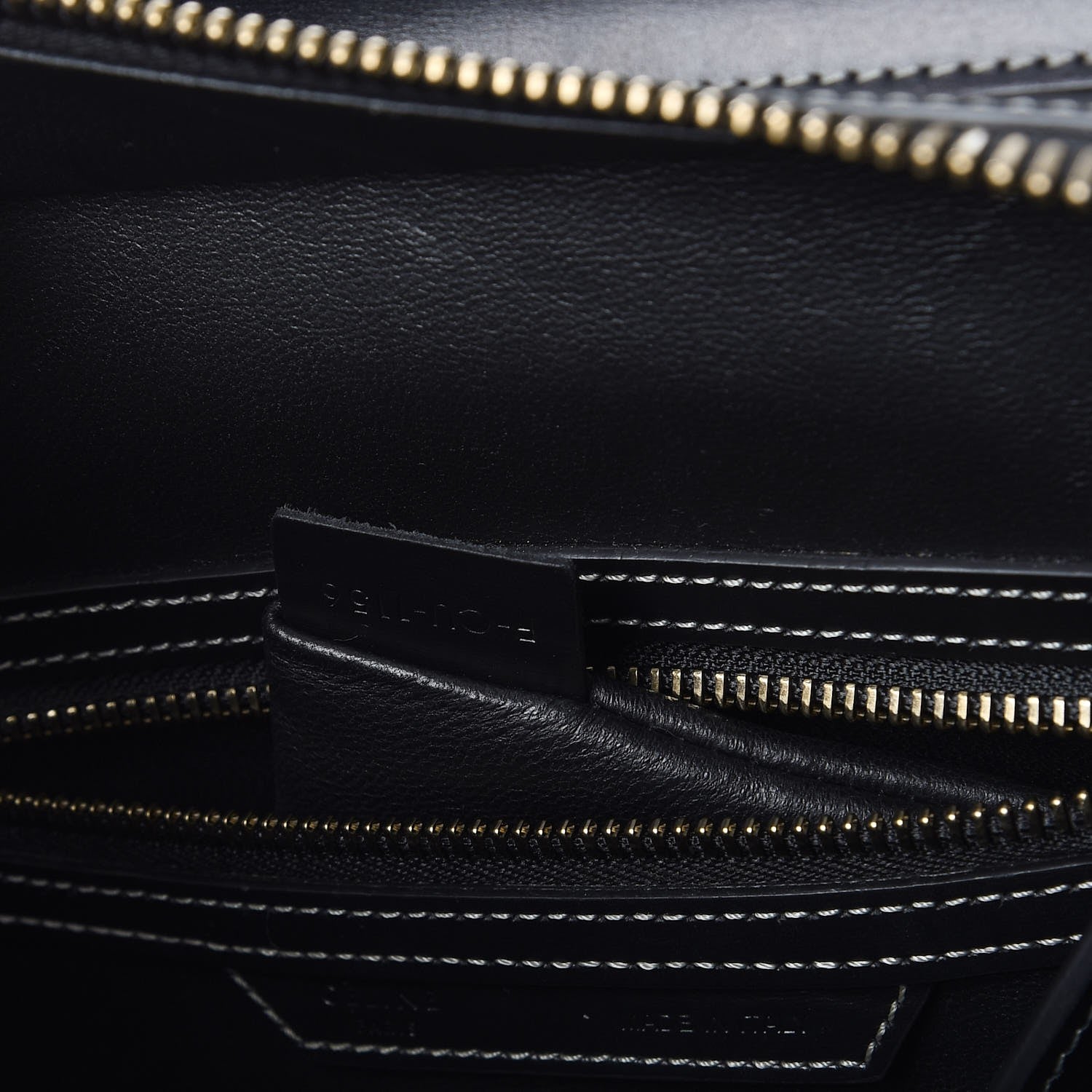 Celine Glazed Calfskin Micro Tri-Color Luggage Dark Blue 8 of 8