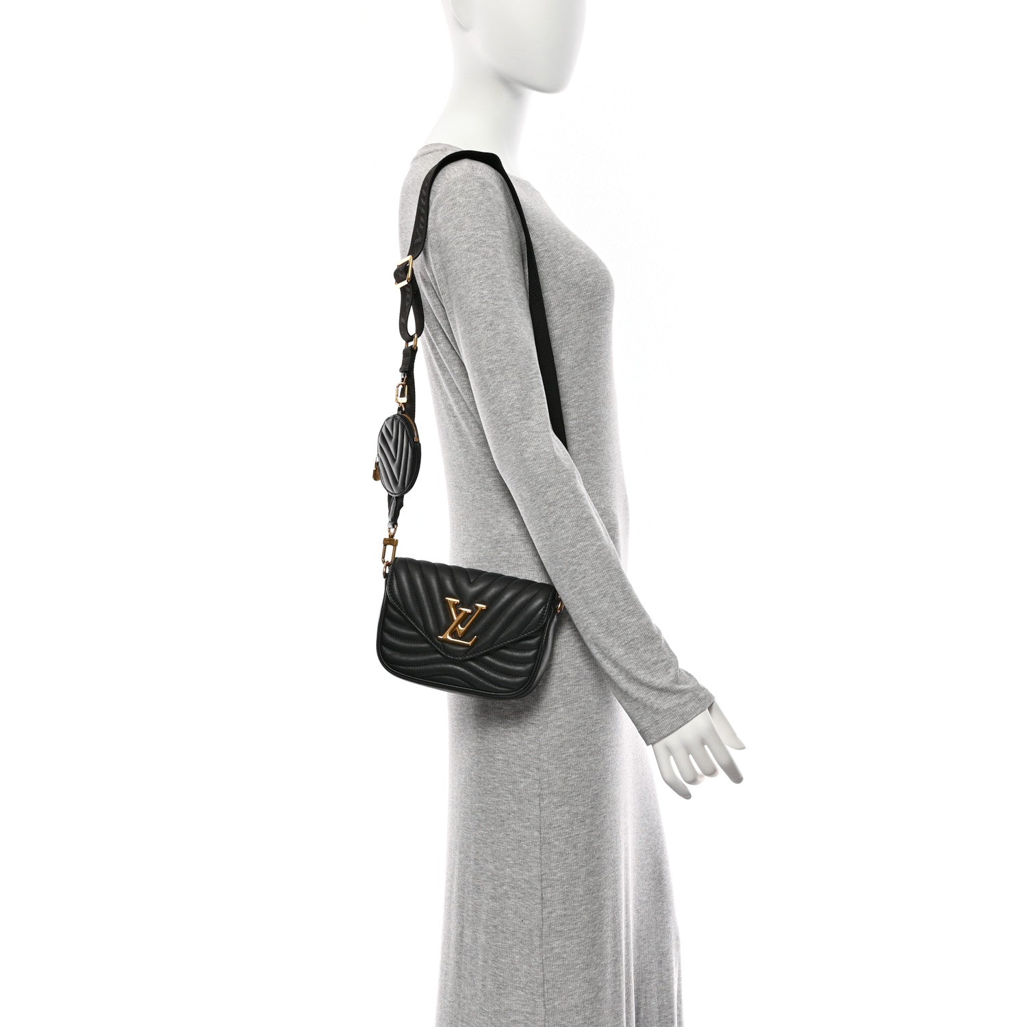 Louis Vuitton Calfskin New Wave Multi Pochette Black 2 of 10