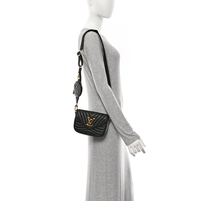 Louis Vuitton Calfskin New Wave Multi Pochette Black 2 of 10