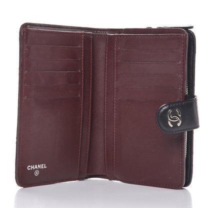 Chanel Lambskin Quilted Zipped Pocket Wallet Black 5 of 8