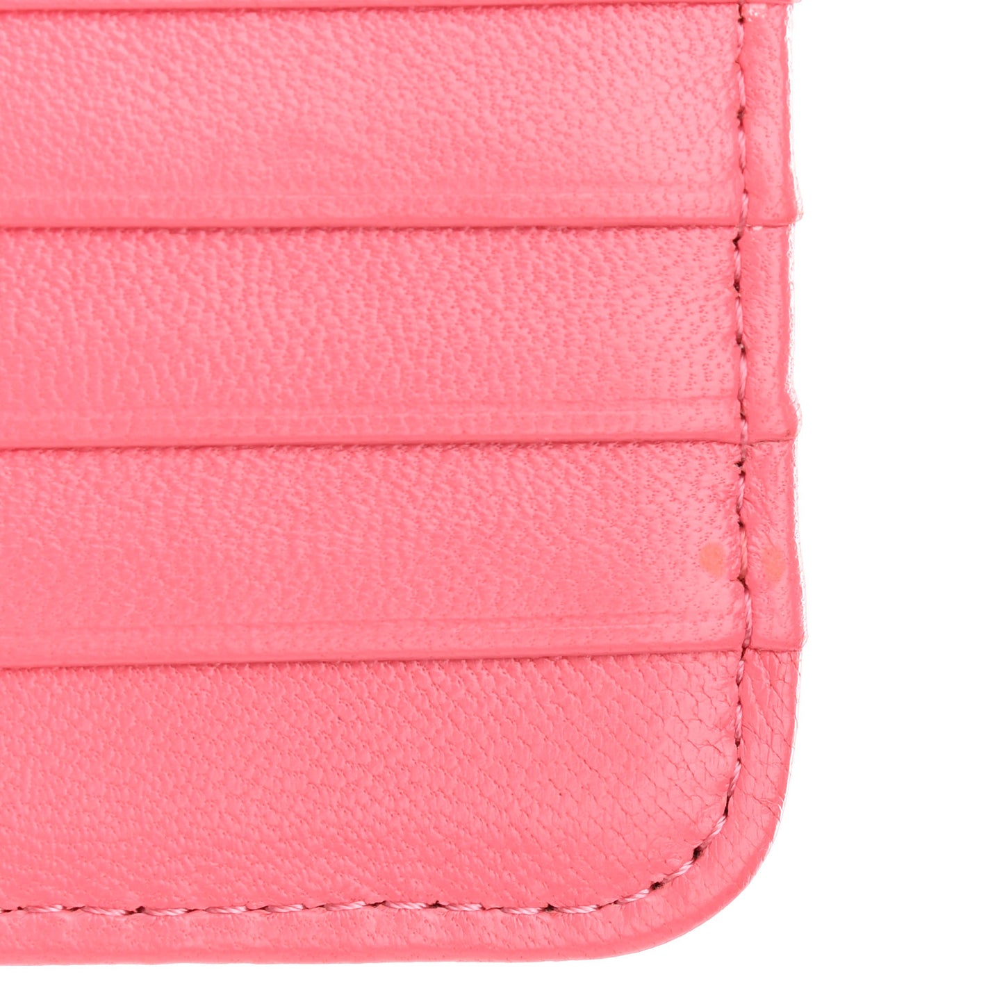Lambskin Quilted Mini Wallet On Chain WOC Pink