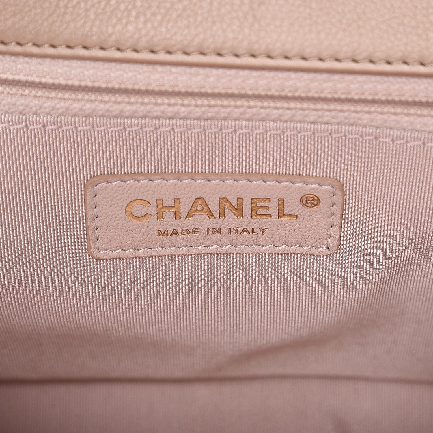 Chanel Caviar Quilted Large Studded Flap Beige 7 of 9
