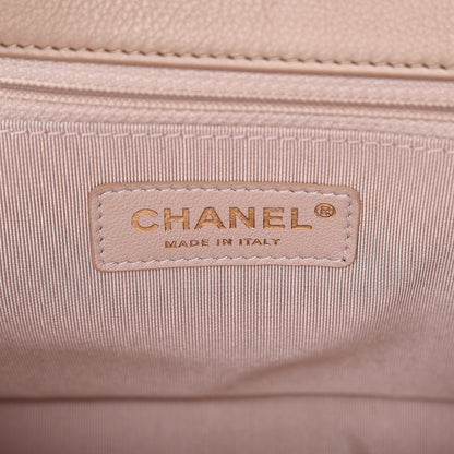 Chanel Caviar Quilted Large Studded Flap Beige 7 of 9