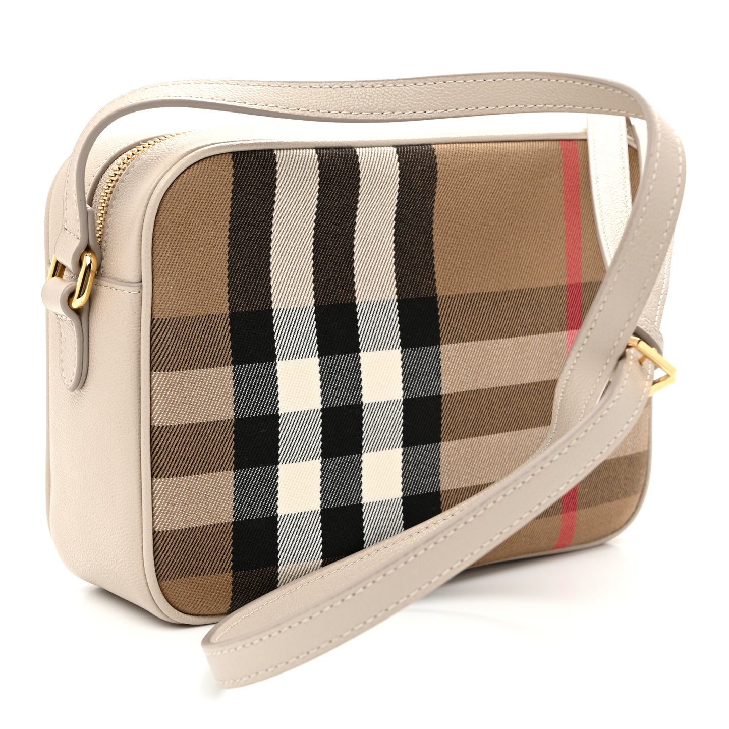 Calfskin House Check Large Camera Bag Limestone