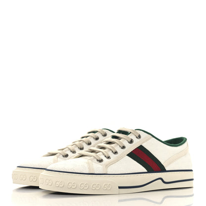 Gucci Jacquard Mini GG Monogram Web Womens 1977 Tennis Sneakers 40.5 White 4 of 9