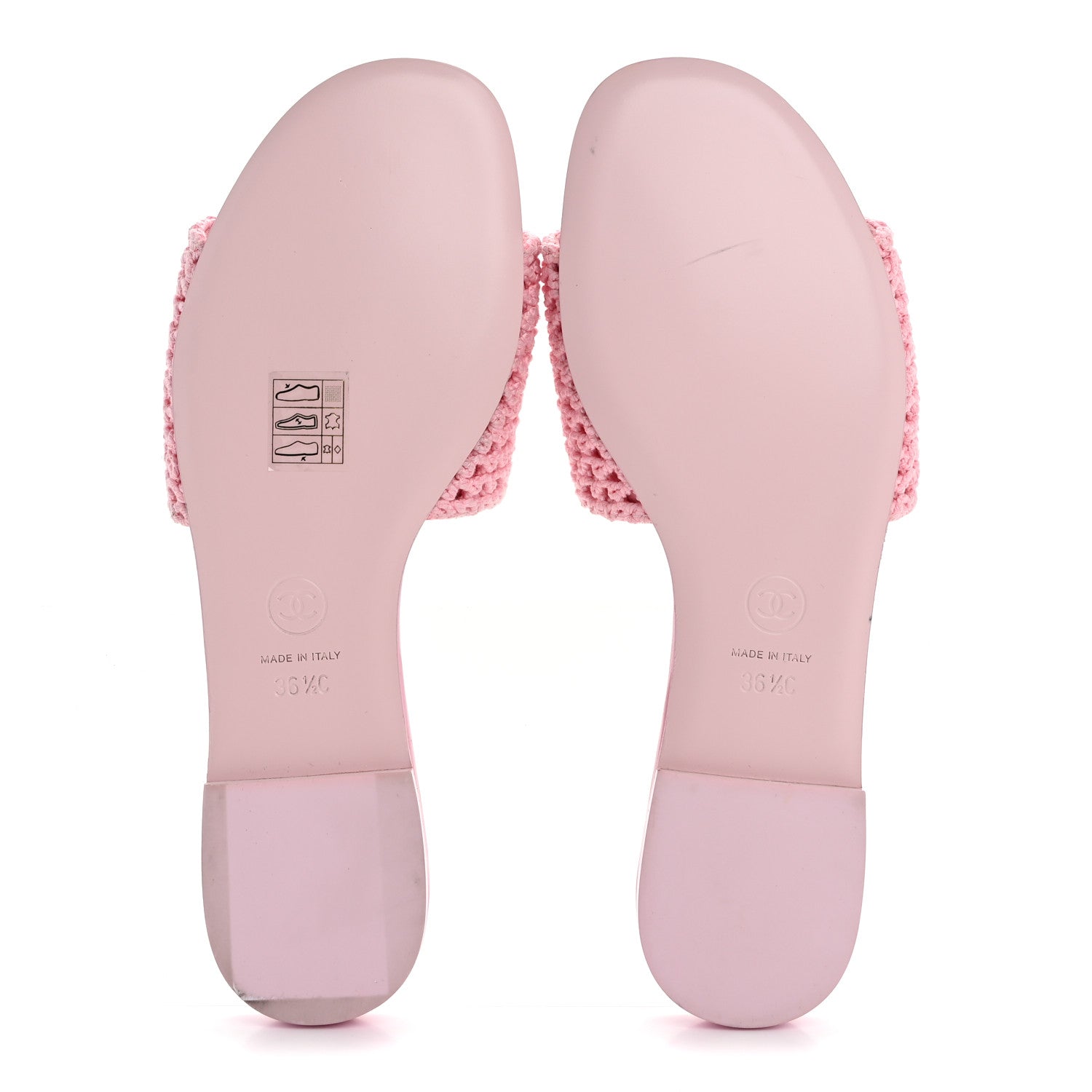 Chanel Crochet CC Mules Sandals 36.5 Rose 1652614 – FASHIONPHILE
