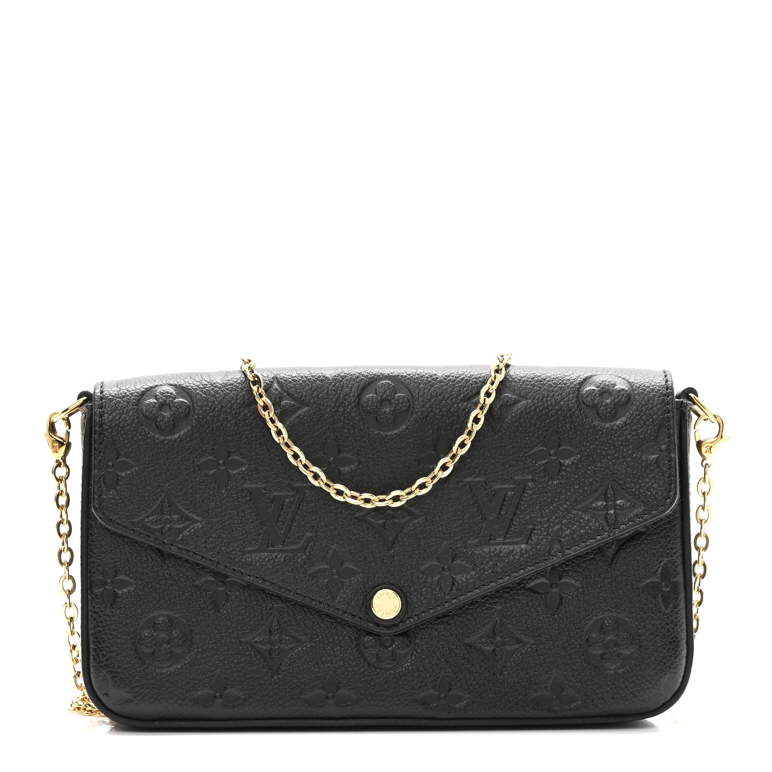 Louis Vuitton Empreinte Pochette Felicie Chain Wallet Black 1 of 11