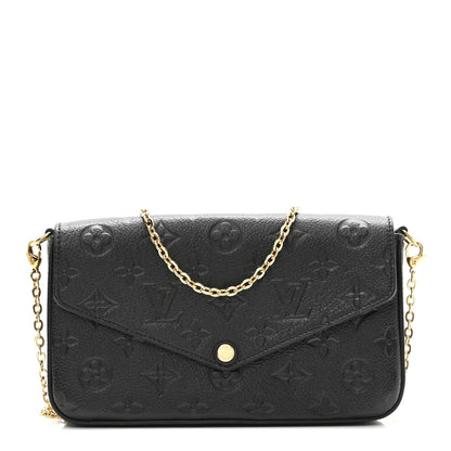 Louis Vuitton Empreinte Pochette Felicie Chain Wallet Black 1 of 11