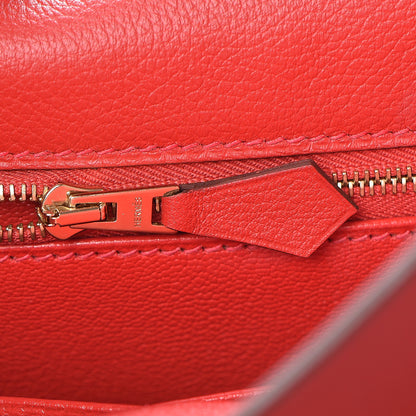 Hermes Evercolor Kelly Retourne 28 Rouge Casaque 21 of 39
