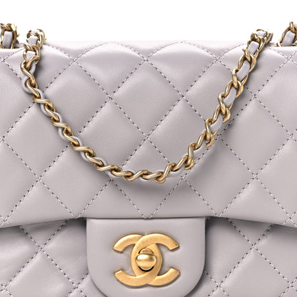 Chanel Lambskin Quilted Mini Pearl Crush Flap Light Grey 9 of 11
