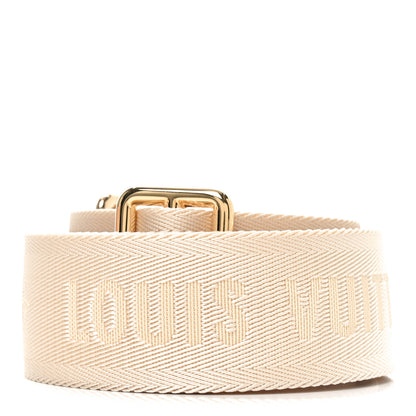 Louis Vuitton Jacquard Monogram Adjustable Shoulder Strap New Creme 2 of 3