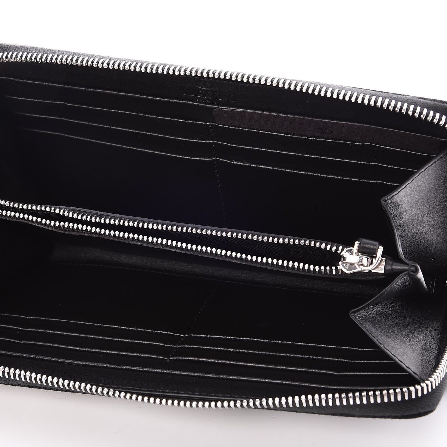 Valentino Garavani X JAMIE REID Cotton Canvas Zip Around Wallet Black 5 of 9