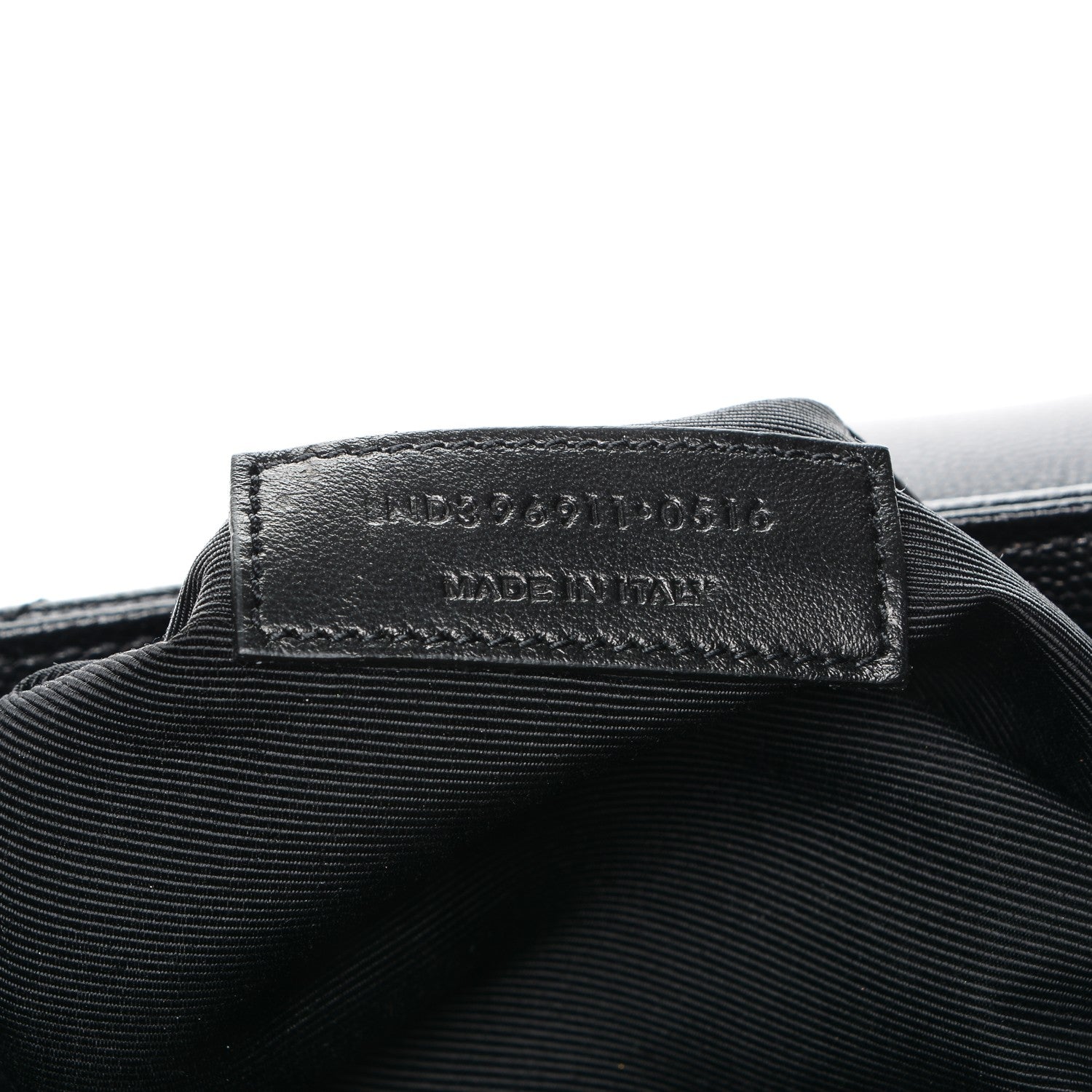 Saint Laurent Grain De Poudre Matelasse Chevron Monogram Shopping Bag Black 7 of 7