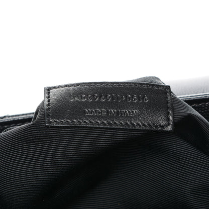 Saint Laurent Grain De Poudre Matelasse Chevron Monogram Shopping Bag Black 7 of 7