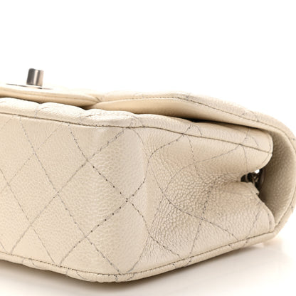 Chanel Iridescent Caviar Quilted Mini Rectangular Flap Ivory 8 of 9