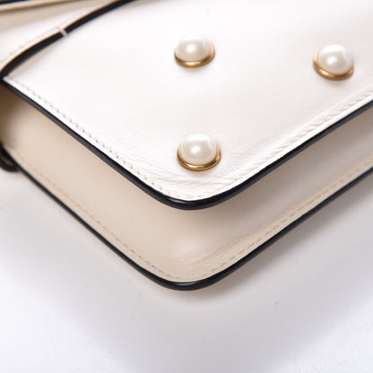 Gucci Nappa Pearl Studded Mini Queen Margaret Broadway Shoulder Bag Mystic White 8 of 16