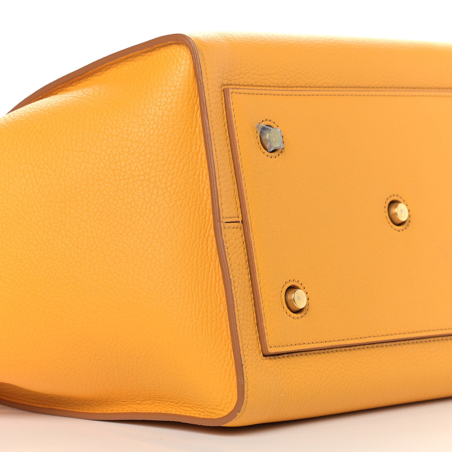 Crisped Calfskin Small Tie Knot Tote Saffron