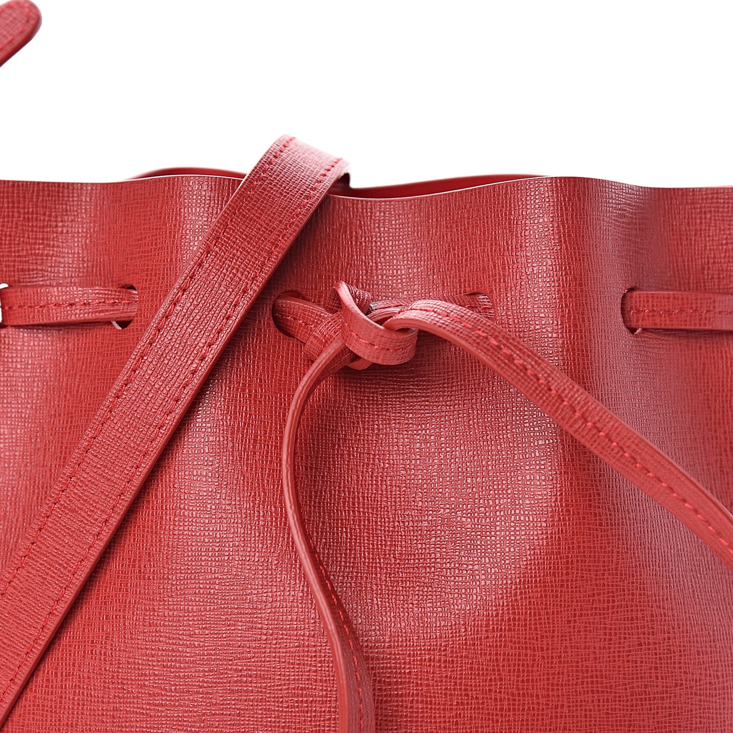 Saffiano Mini Mini Bucket Bag Flamma Flamma