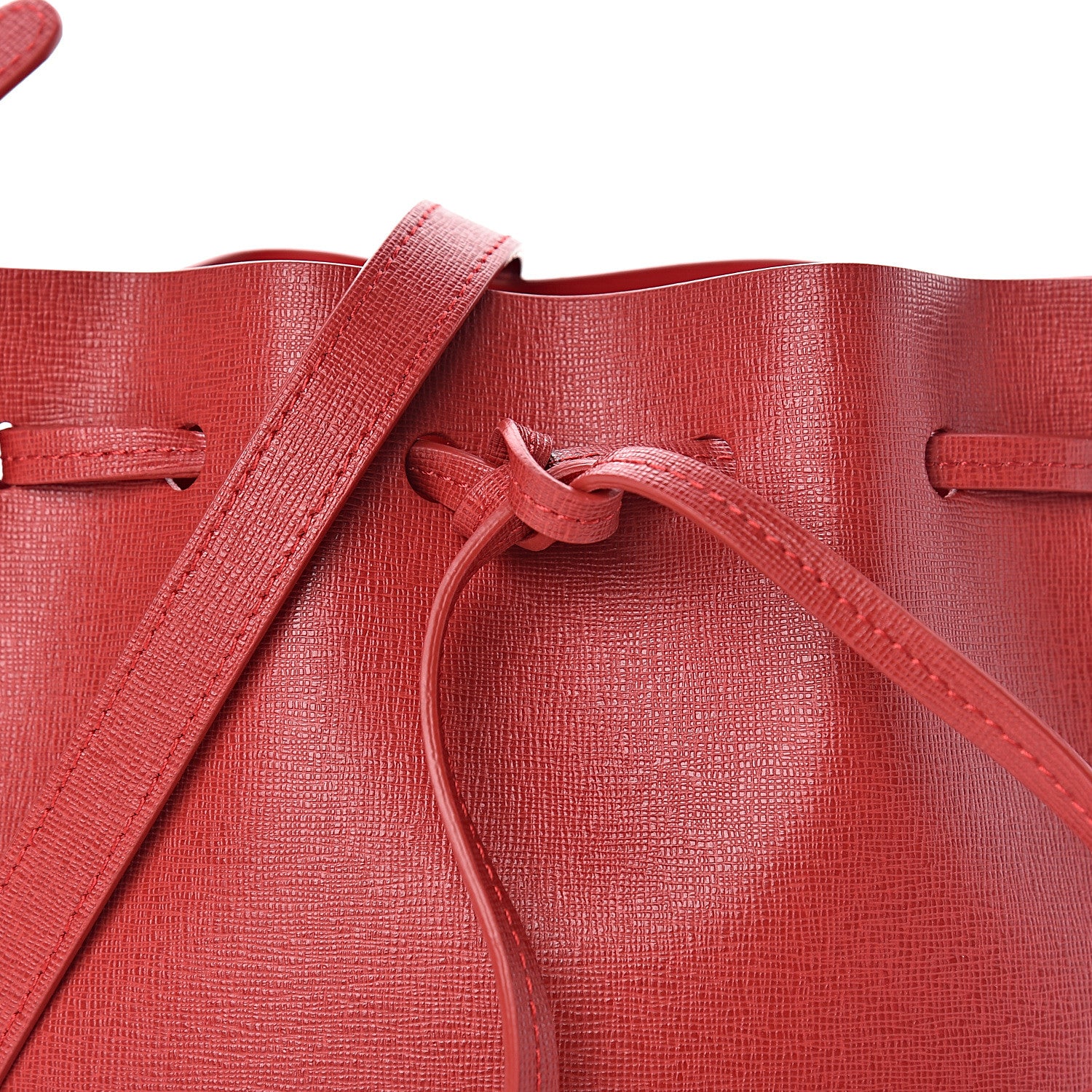 Mansur Gavriel Saffiano Mini Mini Bucket Bag Flamma Flamma 10 of 10