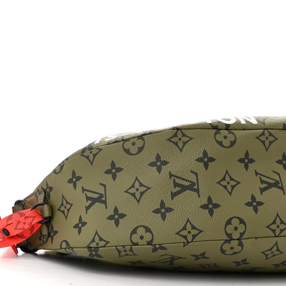 Louis Vuitton Monogram Hamac Bag Khaki Green Vermillion Red 8 of 9