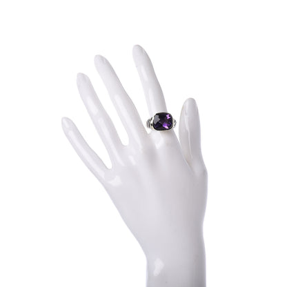 David Yurman Sterling Silver 14K Yellow Gold Amethyst Noblesse Ring 56 7.5 2 of 5