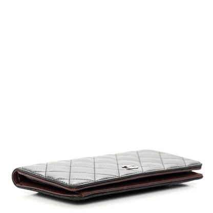 Chanel Lambskin Quilted Yen Wallet Black 4 of 18