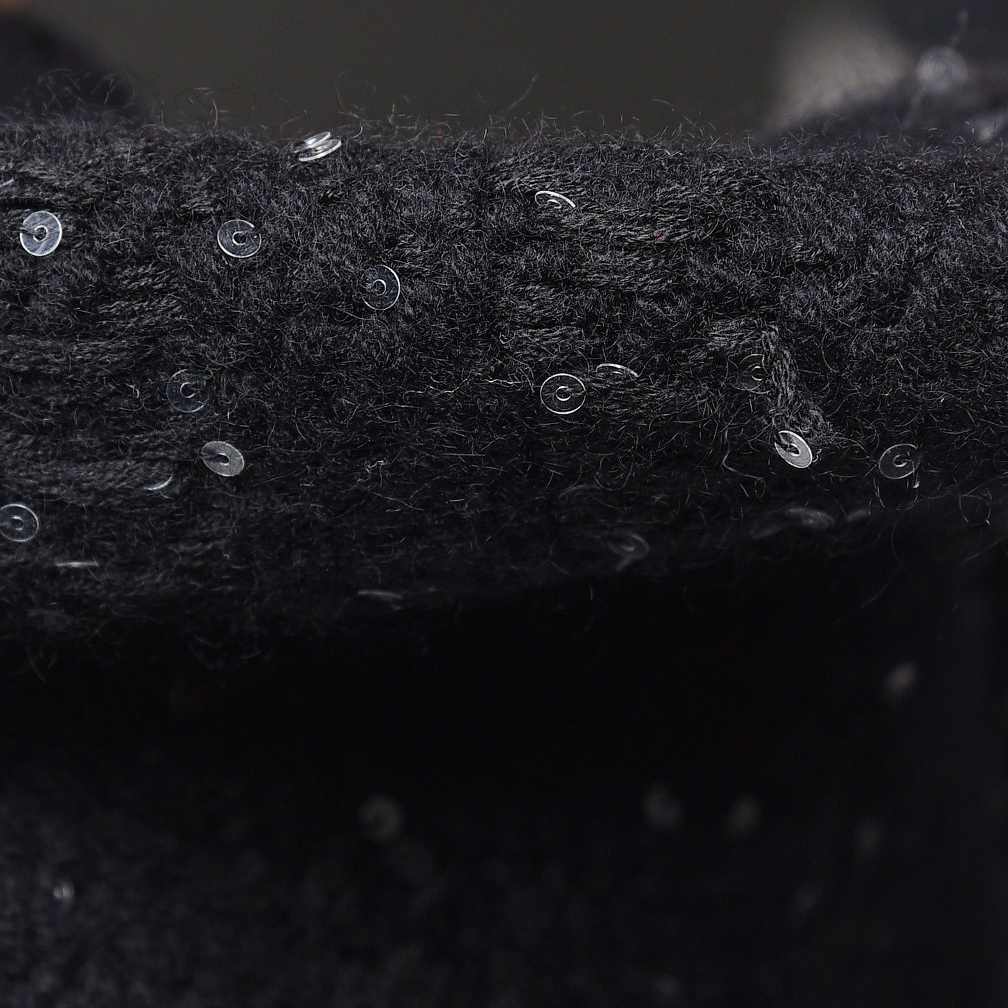 Cashmere Silk Sequin CC Scarf Black