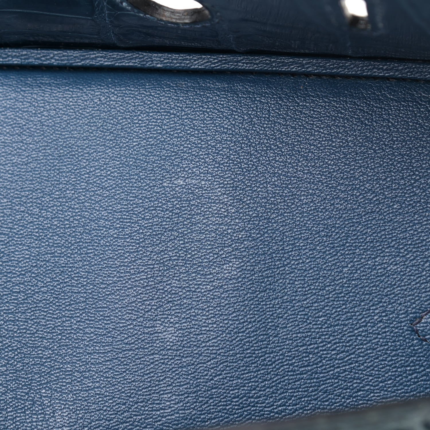Hermes Shiny Porosus Crocodile Birkin 35 Bleu Roi 31 of 39