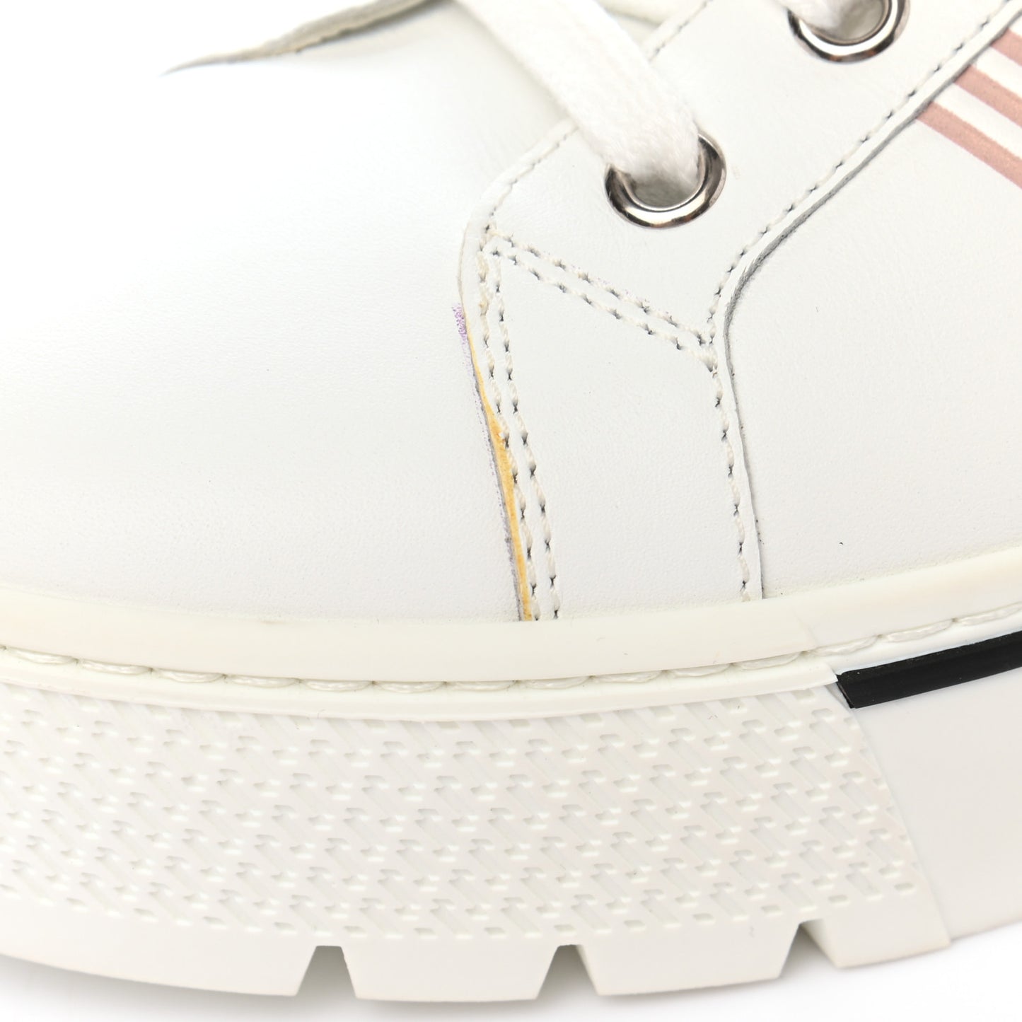 Calfskin Nappa Dare Sneakers 37 White Rose Dore