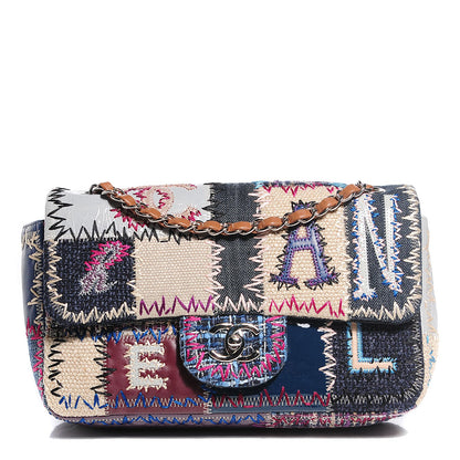 Chanel Denim Tweed Patchwork Medium Single Flap Multicolor 1 of 8