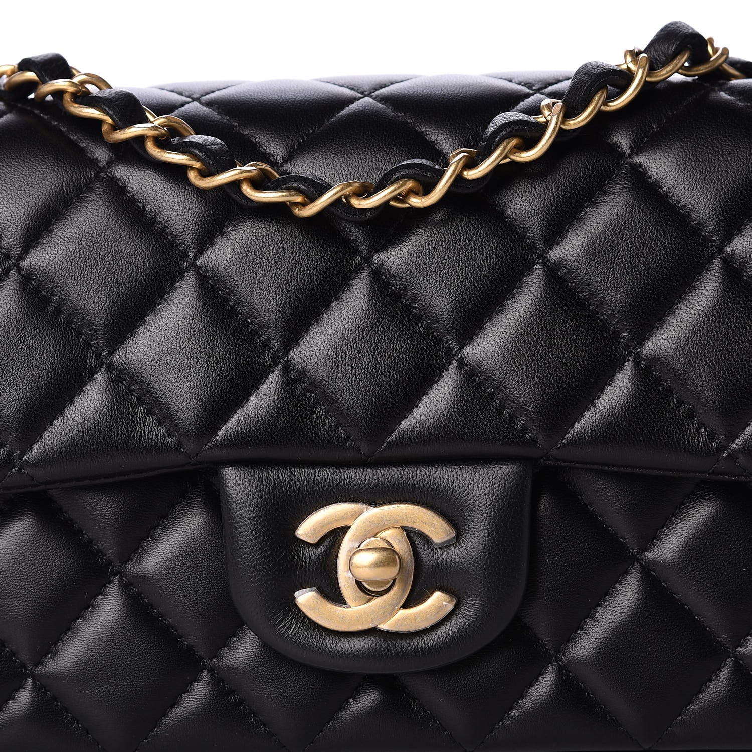 Chanel Lambskin Quilted Mini Rectangular Flap Black 11 of 11