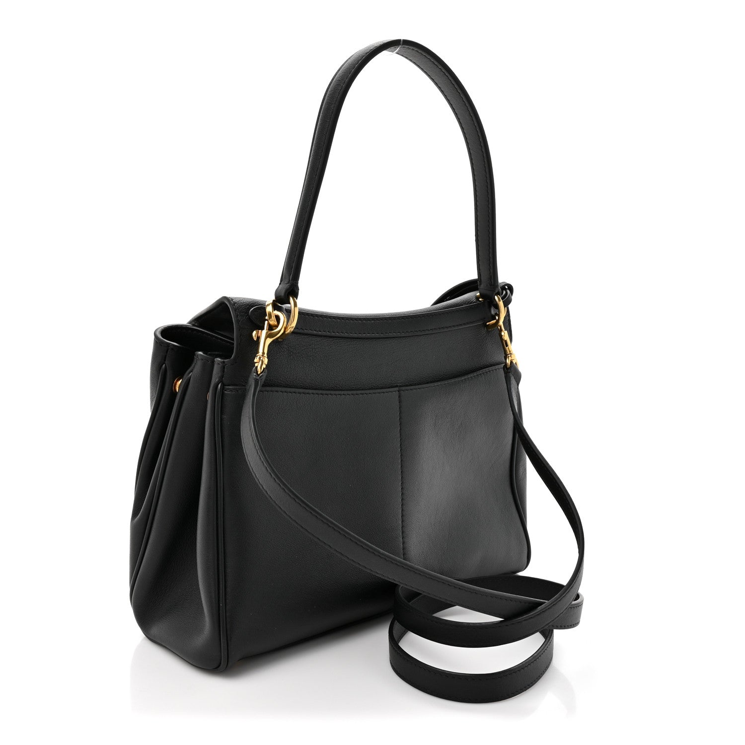 Balenciaga Natural Smooth Calfskin Small Rodeo Top Handle Handbag Black 3 of 11