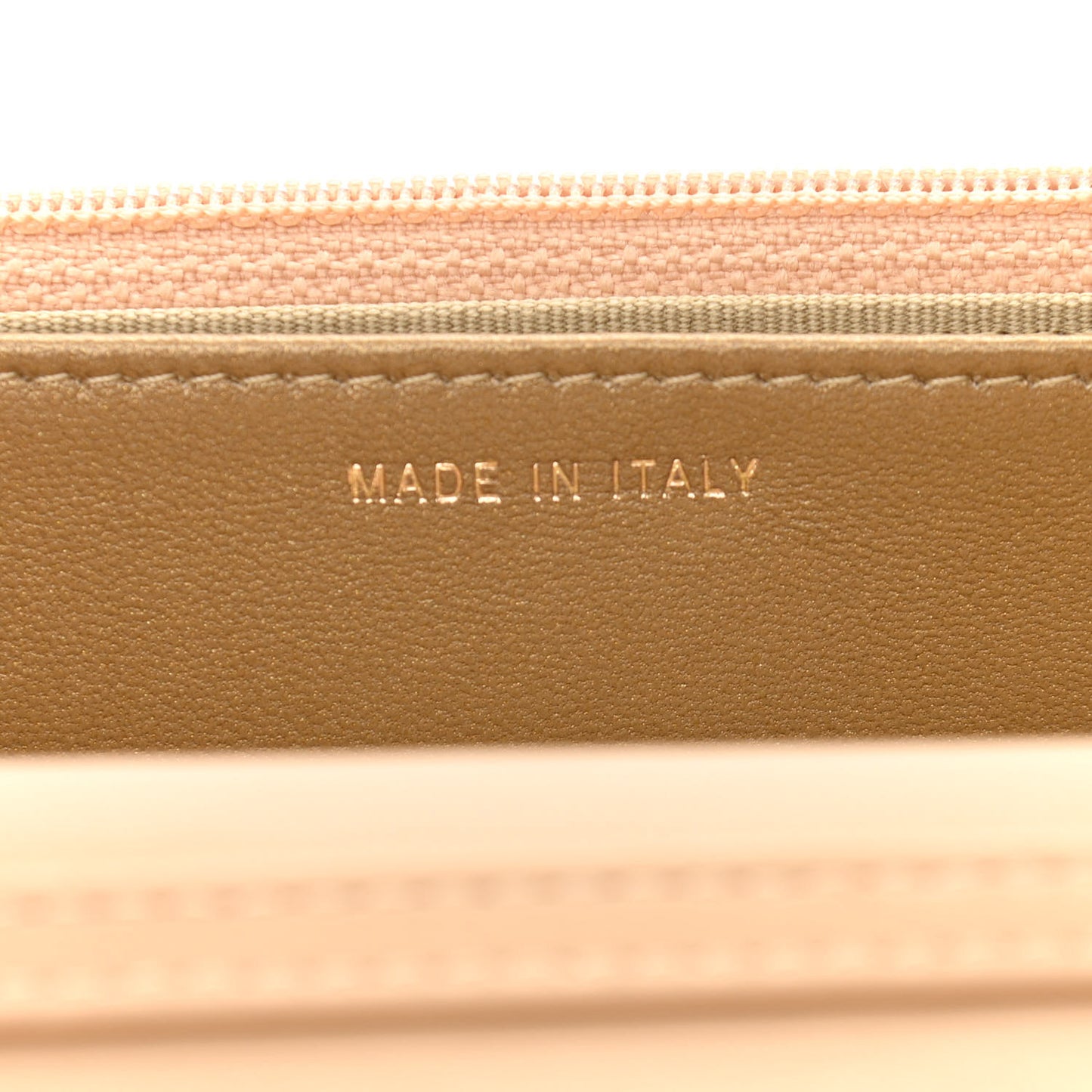 Lambskin Quilted CC Pearl Crush Wallet on Chain WOC Beige