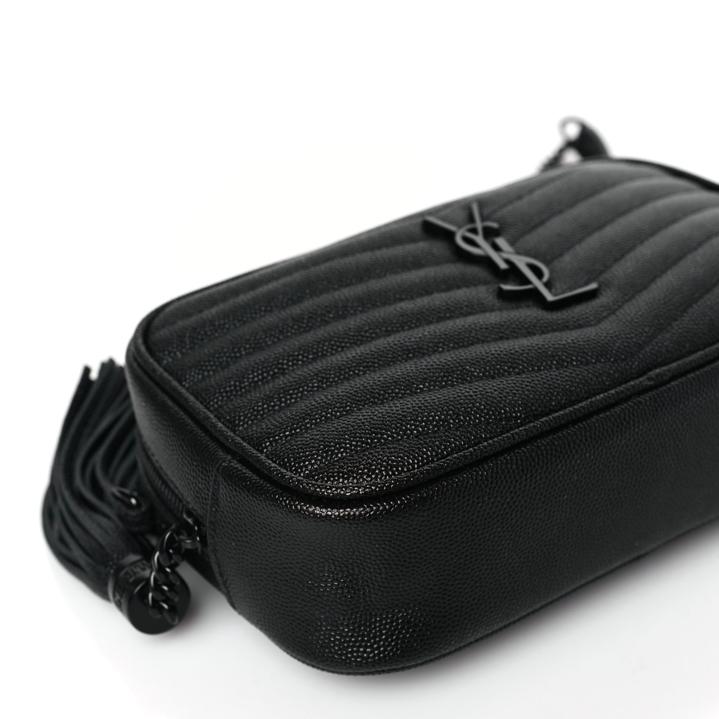 Grain De Poudre Matelasse Monochrome Monogram Mini Lou Camera Bag Black
