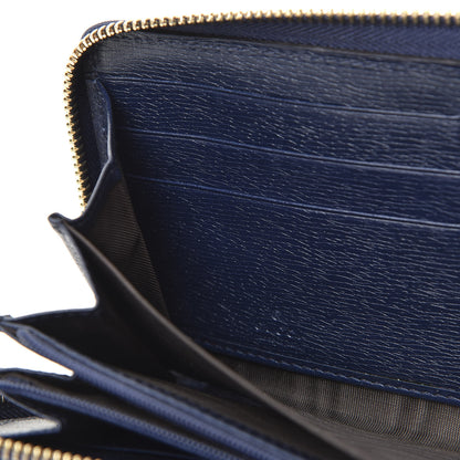 Gucci Calfskin Heartbeat Print Zip Around Wallet Blue 7 of 8