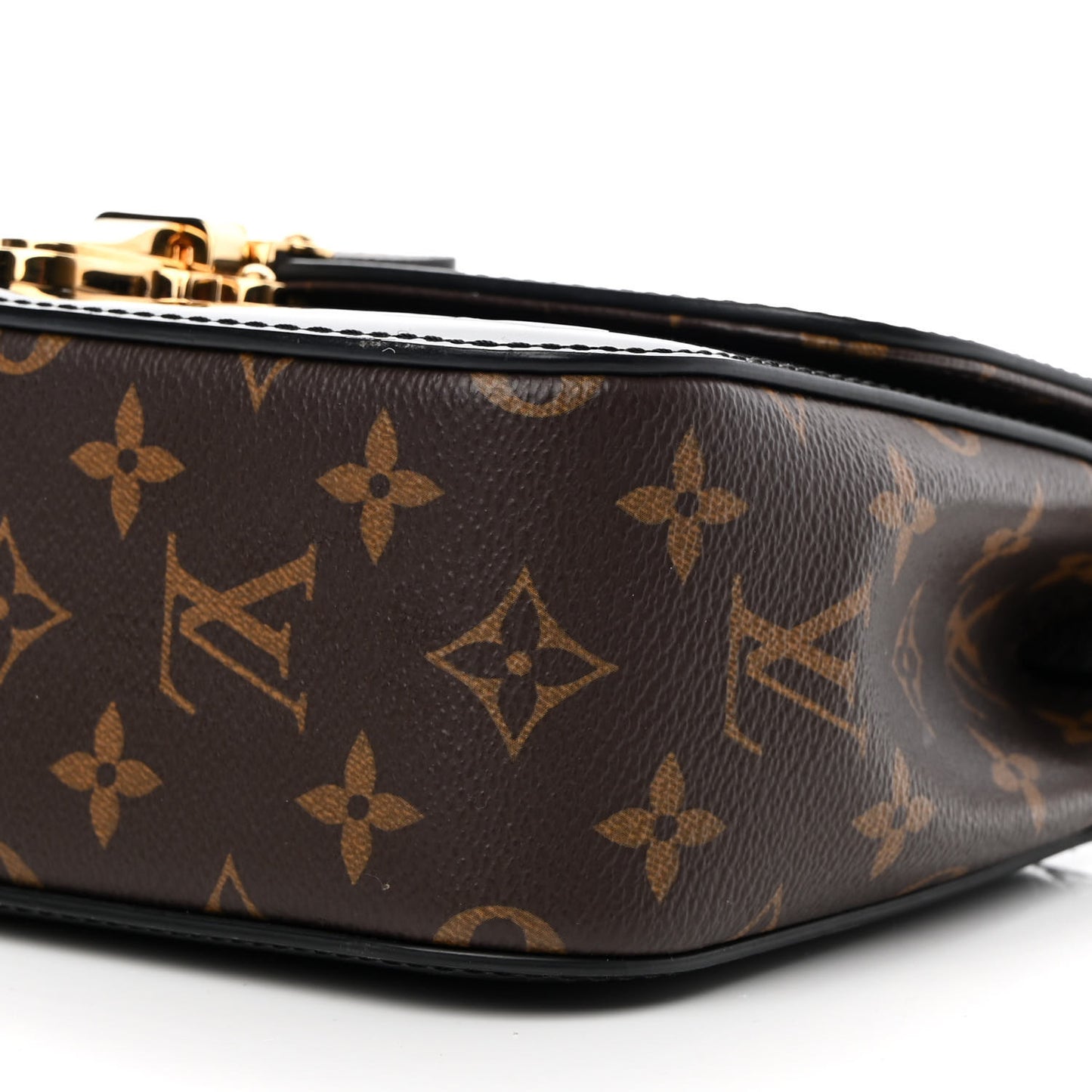 Patent Calfskin Monogram Cherrywood BB Black