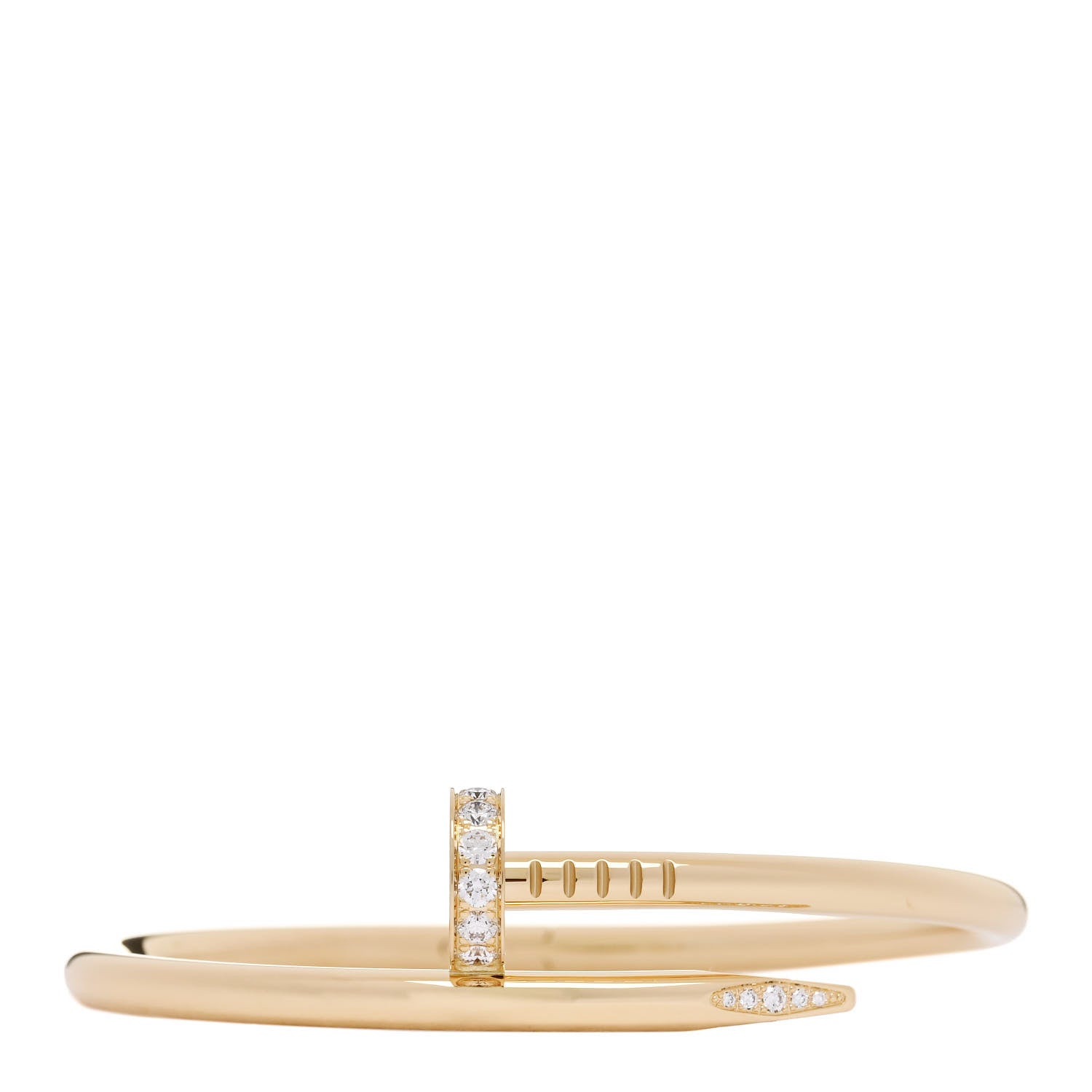 Cartier 18K Yellow Gold Diamond Juste Un Clou Bracelet 15 1 of 5