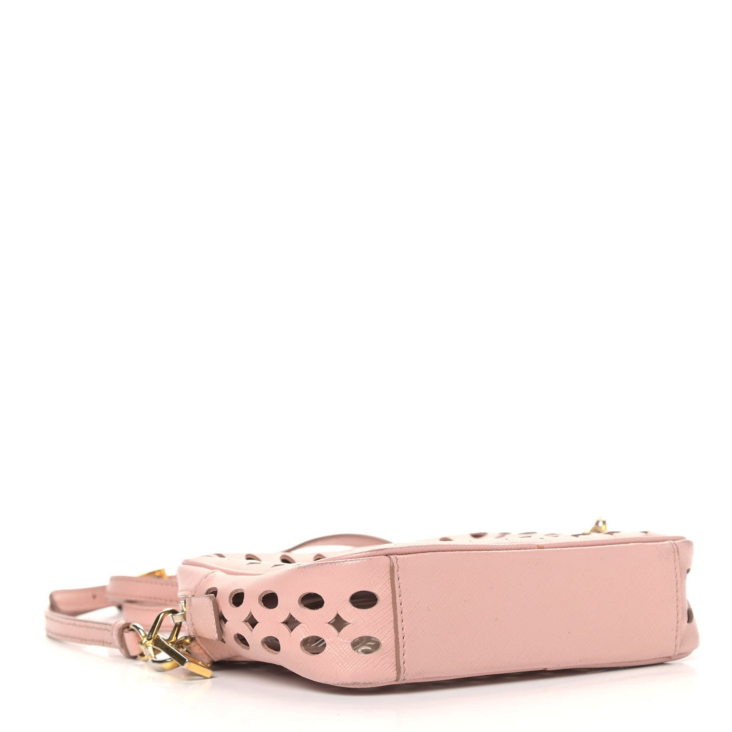 Saffiano Perforated Crossbody Orchidea