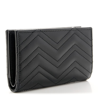Gucci Calfskin Matelasse GG Marmont Wallet Black 3 of 10