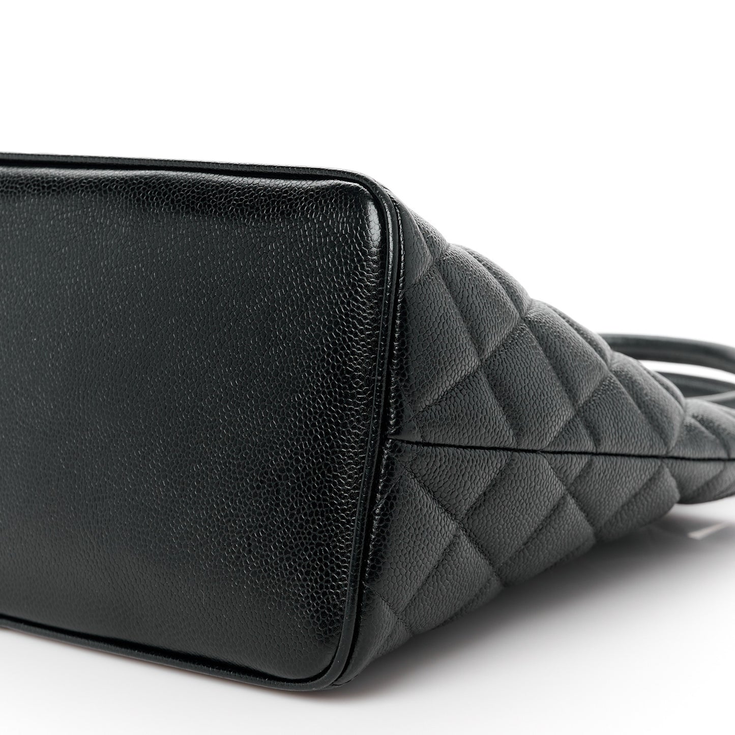 Caviar Quilted Medallion Tote Black