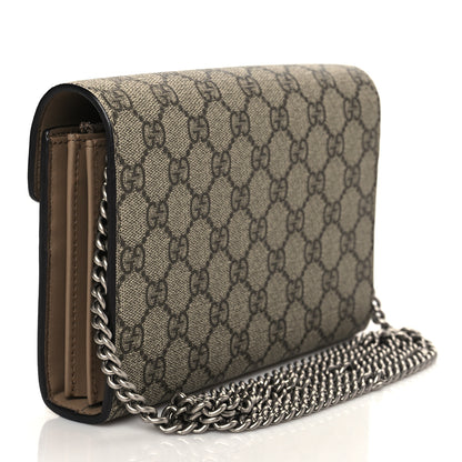 Gucci GG Supreme Monogram Mini Dionysus Chain Wallet Beige Taupe 3 of 9