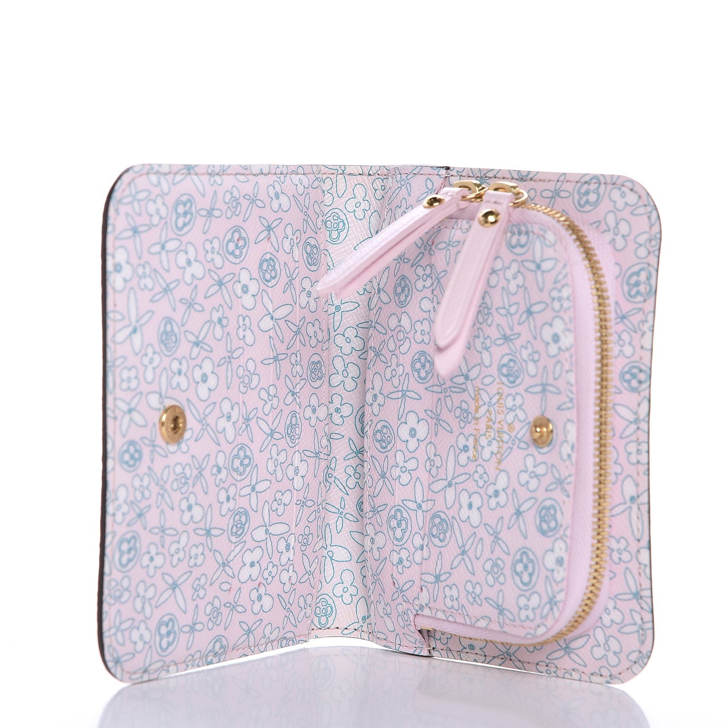 Louis Vuitton Monogram Fleuri Insolite PM Wallet Rose 5 of 7