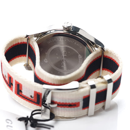 Gucci Stainless Steel Nylon 38mm G-Timeless Web Quartz Watch White 4 of 5