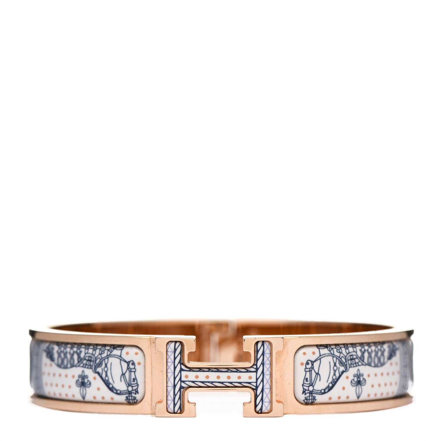 Hermes Enamel Narrow Print Grand Apparat Remix Multico Clic Clac H Bracelet PM Lilas 1 of 4