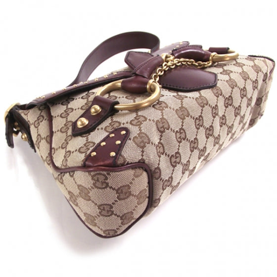 Gucci Monogram Horsebit Studded Flap Bag 5 of 10
