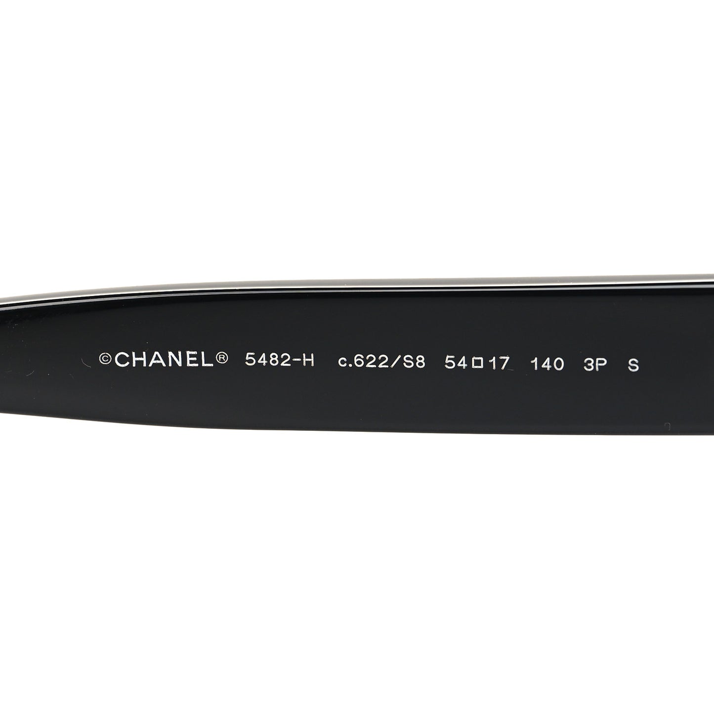 Acetate Polarized Pearl CC Square Sunglasses 5482-H Black