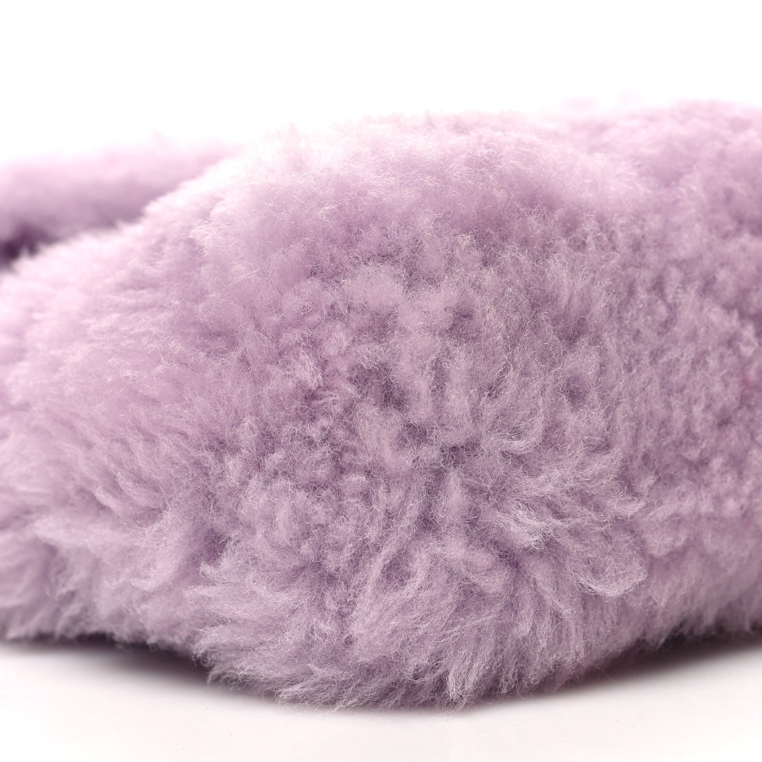 Saint Laurent Shearling Quilted Monogram Loulou Puffer Pouch Clutch Lilac 12 of 13