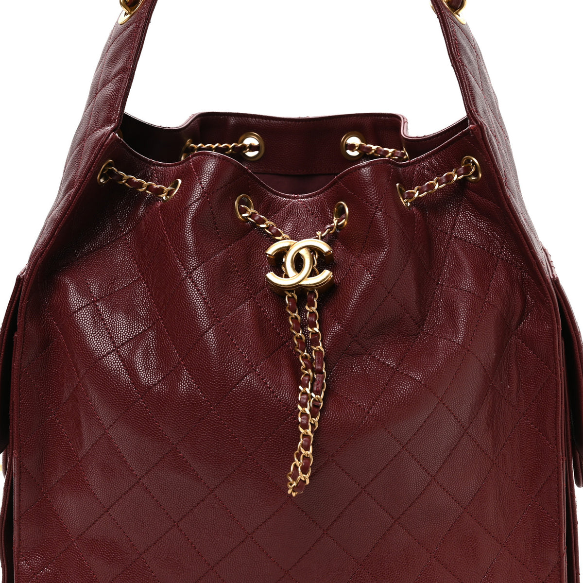 Chanel Caviar Quilted Medium Chanel 25 Handbag Burgundy 15 of 19
